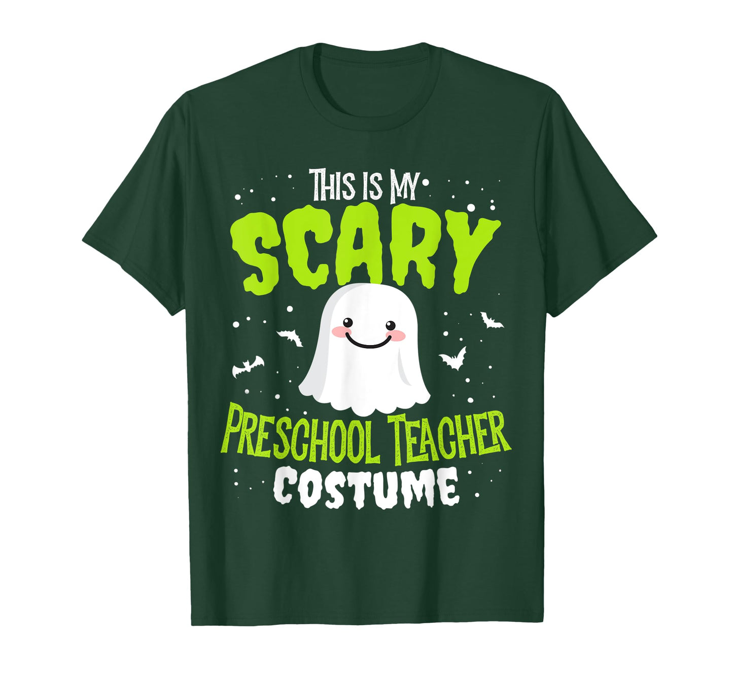 Funny Halloween This is my Scary Preschool Teacher Custome T-Shirt for Men Women Kids