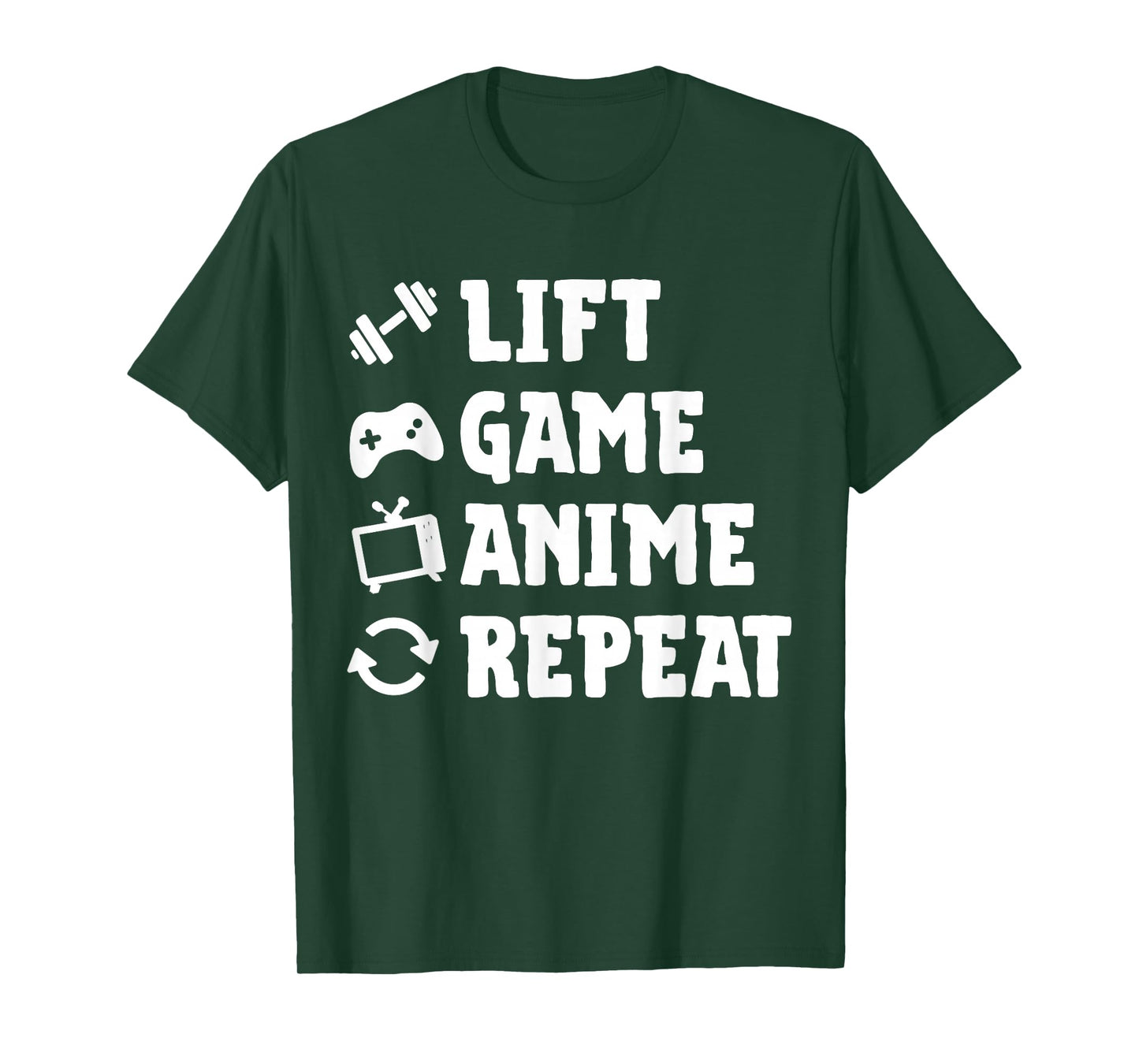 Funny Gym Lift Game Anime Repeat Gaming Anime Lover Workout T-Shirt