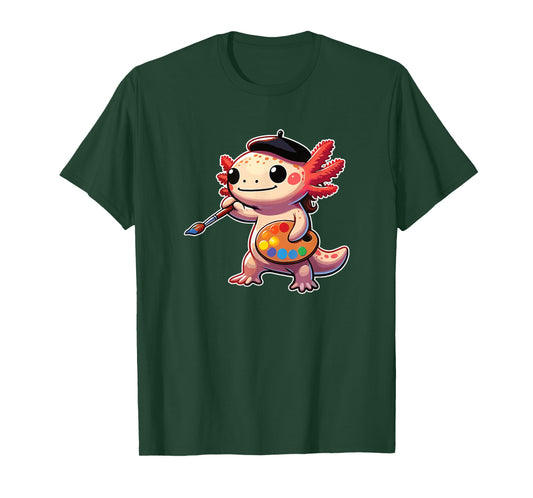 Painter Art Artist Axolotl T-Shirt
