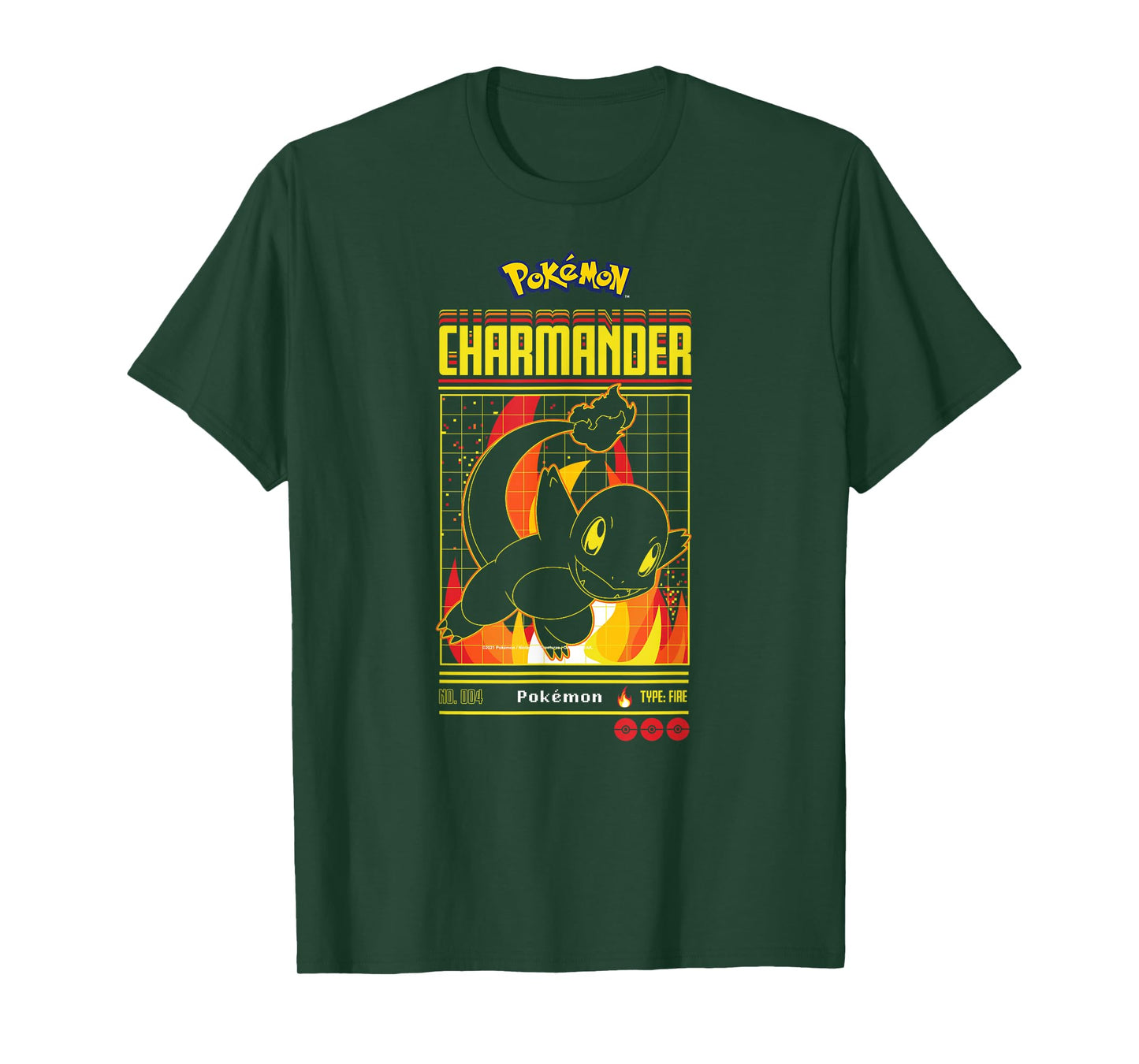 Pokémon - Charmander Retro Gamer T-Shirt