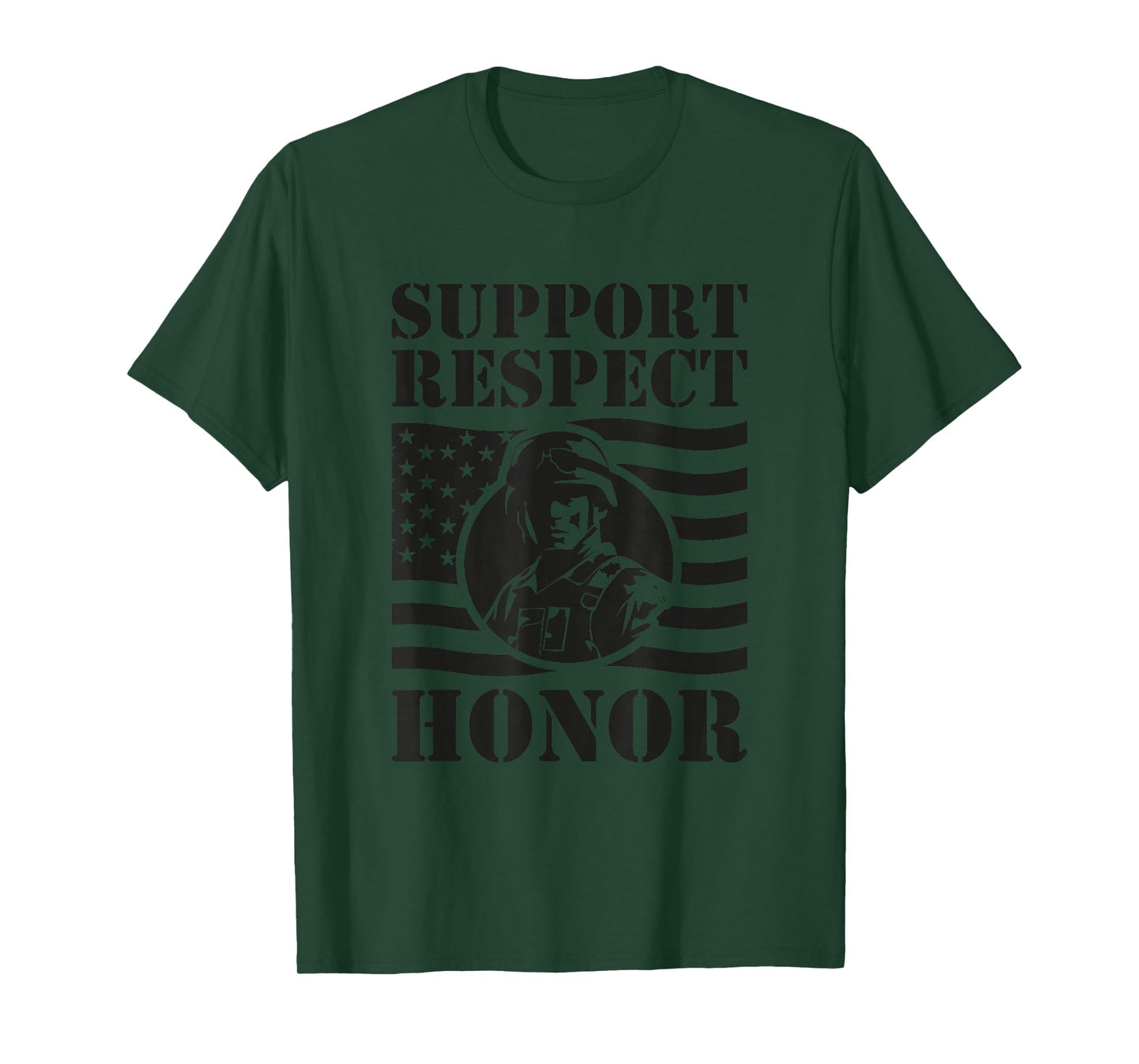 Support Respect Honor Army Memorial Day Veteran Soldier T-Shirt