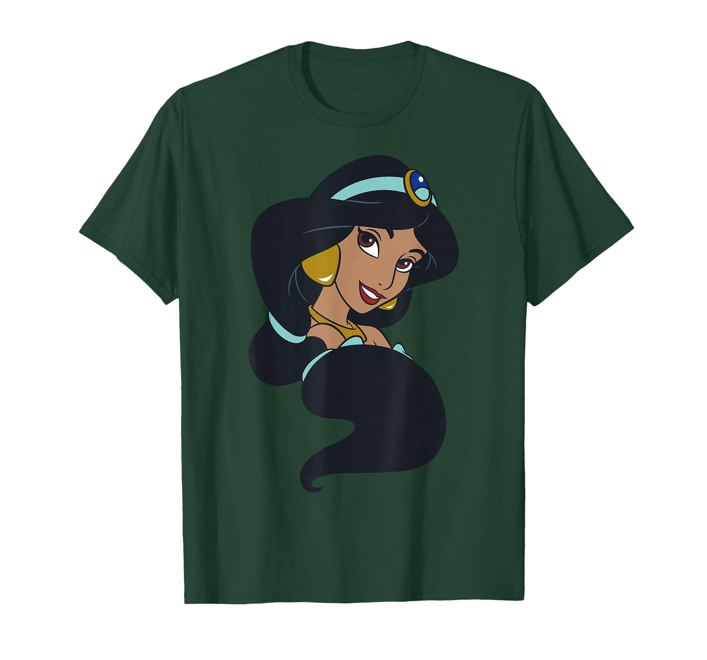 Disney Aladdin Jasmine Hair Swirl Big Portrait T-Shirt