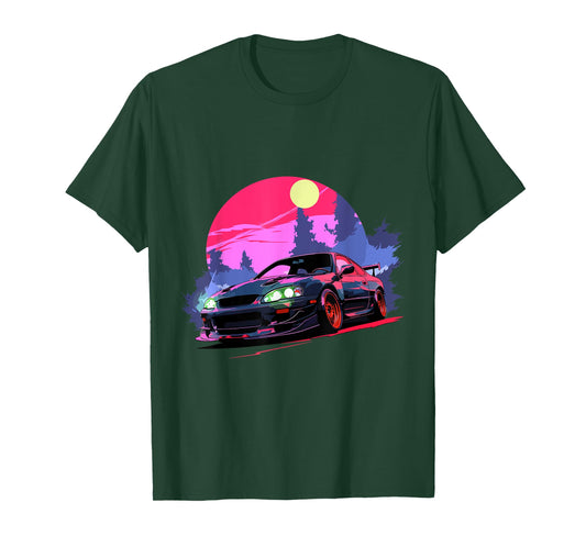 Midnight JDM Night Racer Japanese Race Car T-Shirt