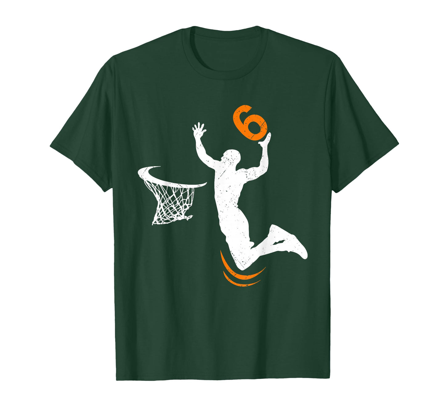 6 Year Old Basketball Dunk 6th Birthday Party Boys T-Shirt