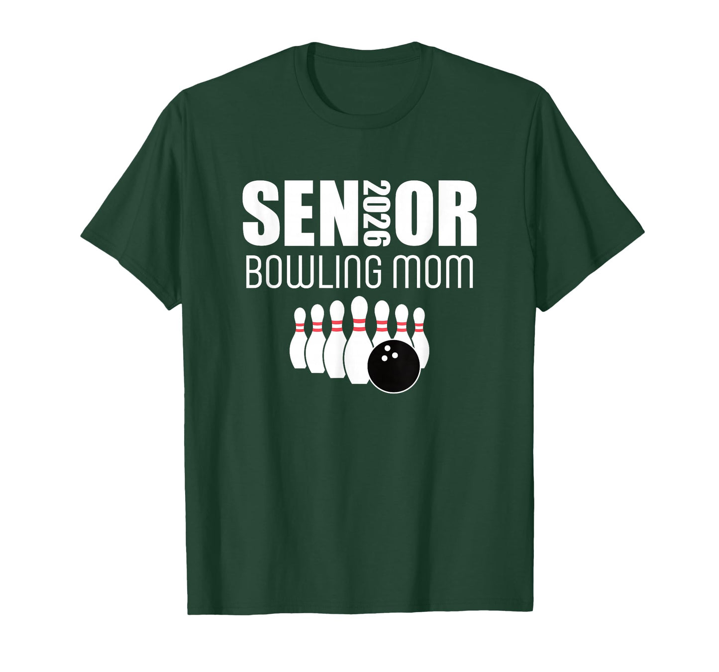 2026 Senior Bowling Mom Bowling Team Parent Helper T-Shirt