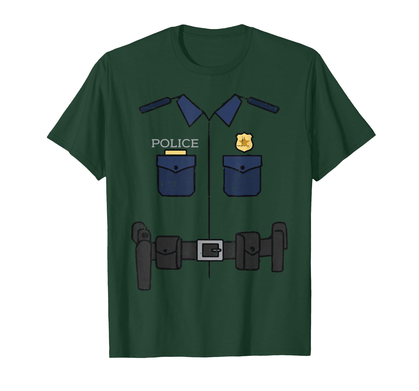 Halloween Police Officer Costume Cop Boys Kids Men Women T-Shirt