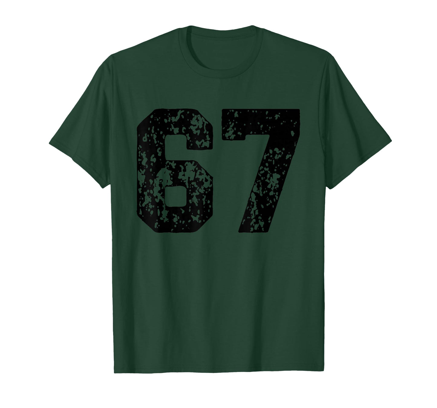 Number 67 Black Best Classic College Style Birthday Funny T-Shirt