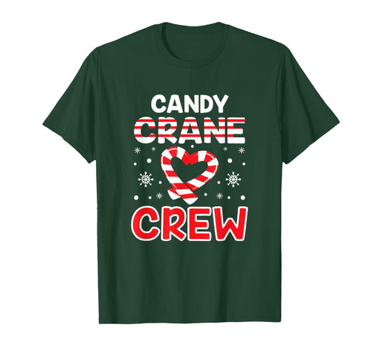 Candy Cane Crew Christmas Sweets Family Matching Costume T-Shirt