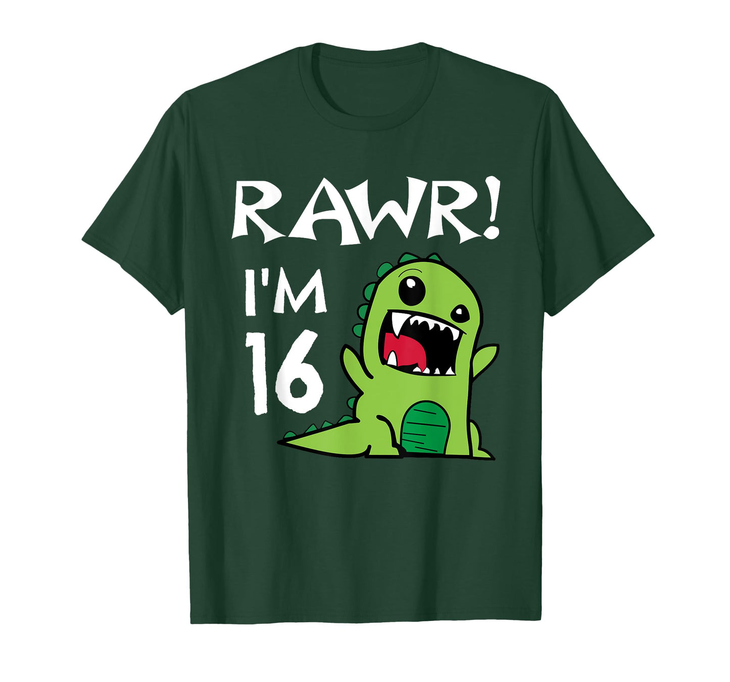 16th Birthday T-Shirt - Sweet 16 Year Old Dinosaur Shirt T-Shirt