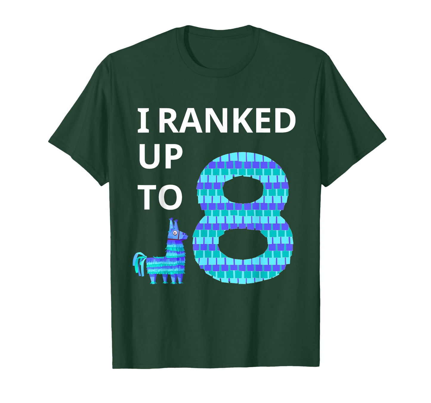 I Ranked Up To 8 Birthday Video Game Llama Piñata Birthday T-Shirt