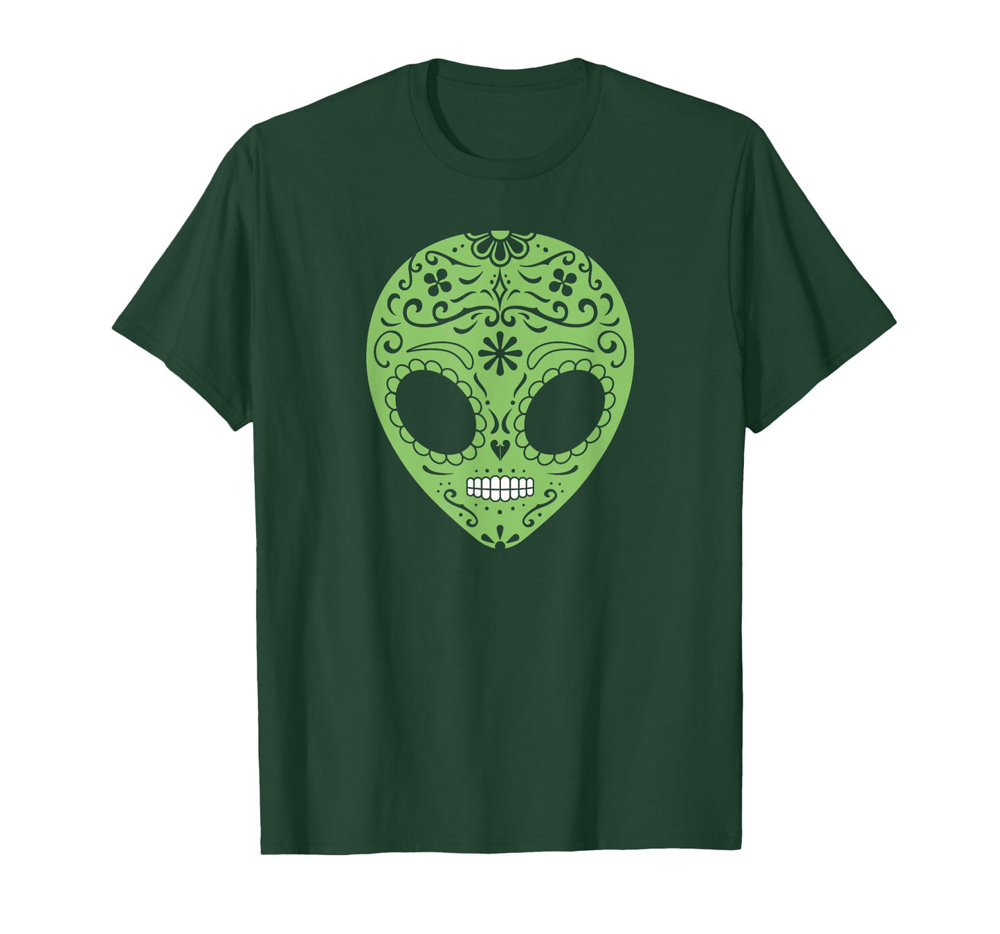 Day of the Dead Sugar Skull Alien T-Shirt