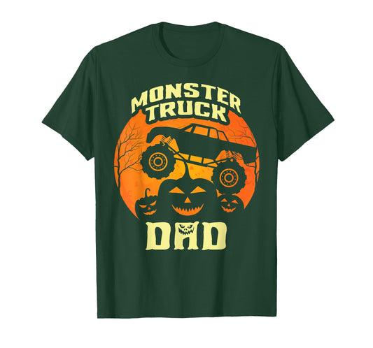 Monster Truck Dad Truck Lovers Pumpkins Halloween Costume T-Shirt