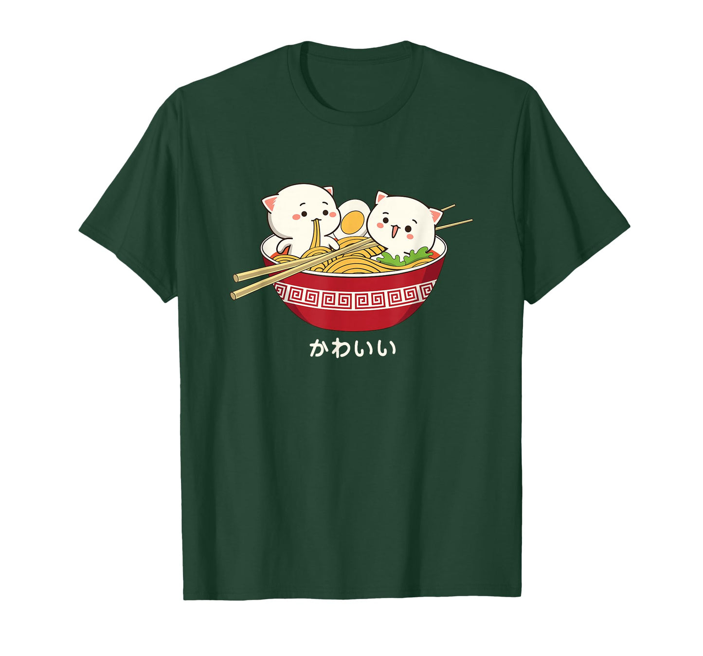 Kawaii Cat Japanese Tokyo Anime Cat Ramen T-Shirt T-Shirt