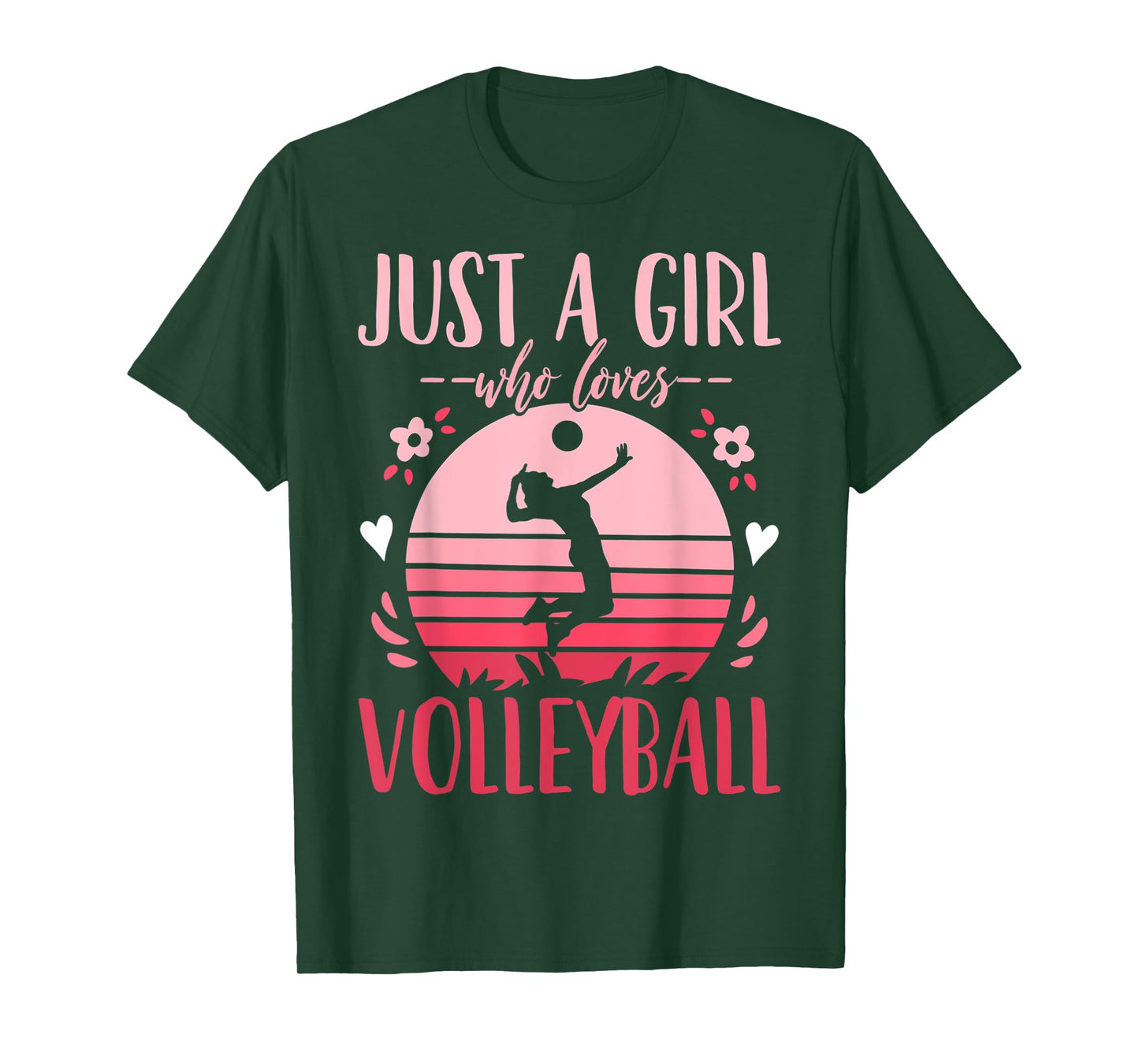 Volleyball Just a Girl Who Loves Volleyball Retro T-Shirt