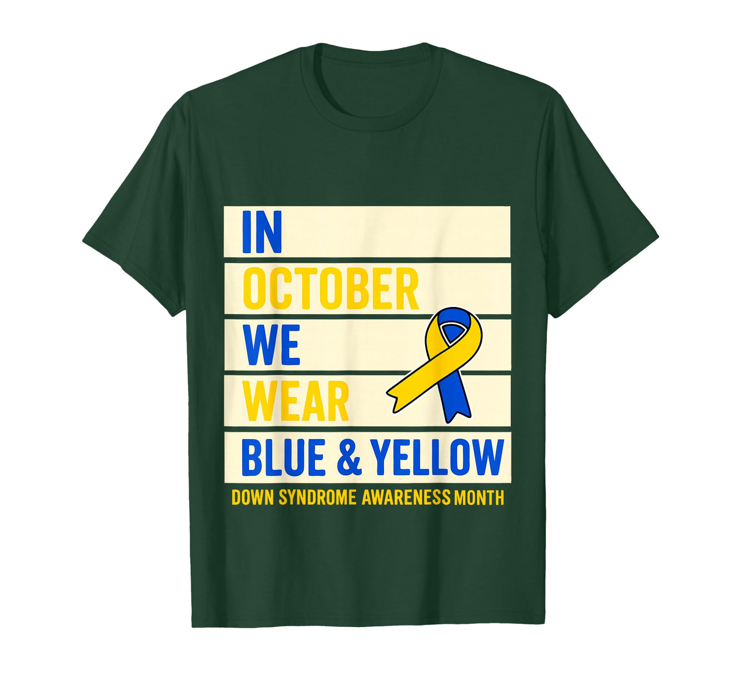 in October we Wear Yellow and Blue Down Syndrome Halloween T-Shirt