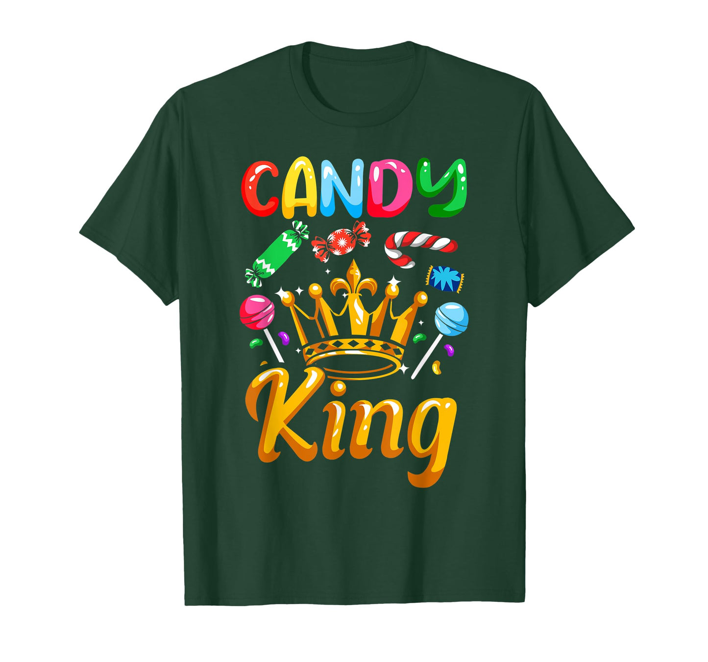 Candy Addict Candy King Halloween Candy Lollipop Sweets T-Shirt