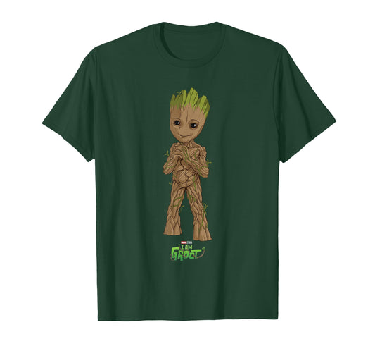 Marvel I Am Groot Super Cute Seedling Superhero Poster T-Shirt