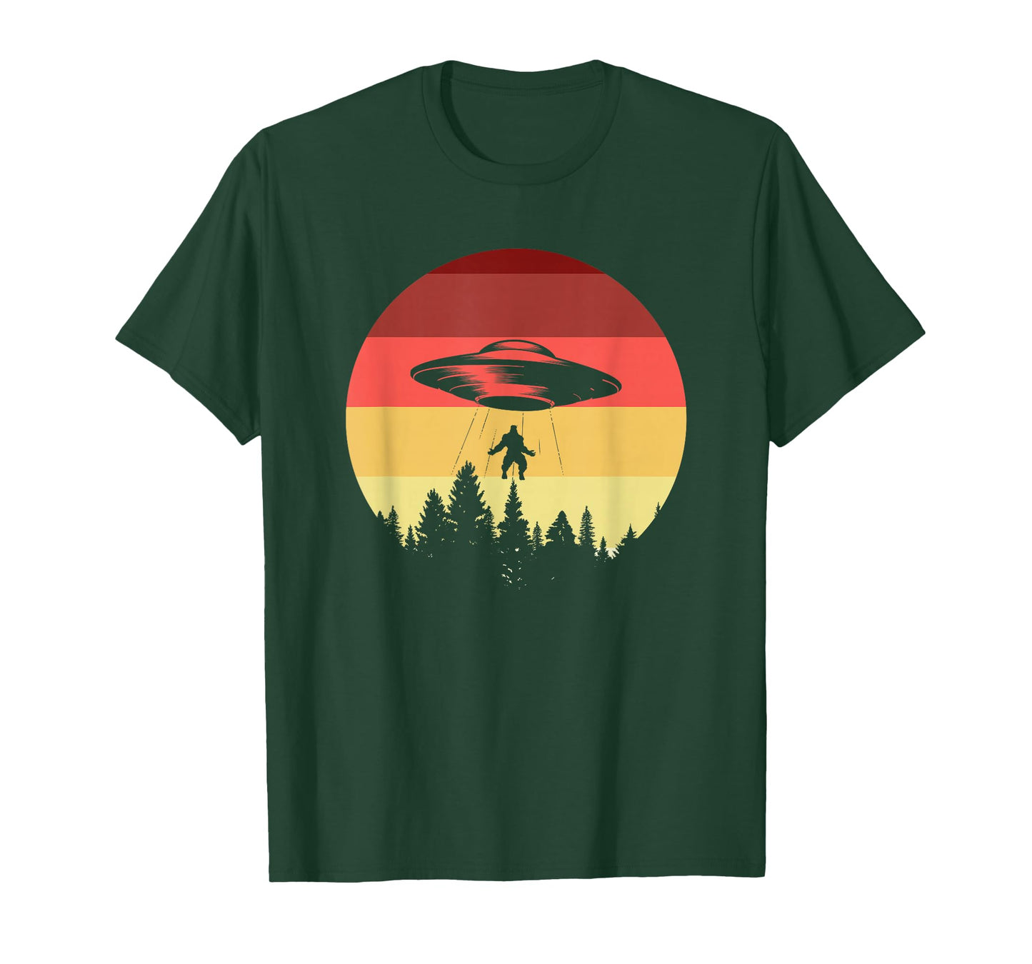 Bigfoot Abducted by Alien UFO Shirt Vintage Bigfoot Alien T-Shirt