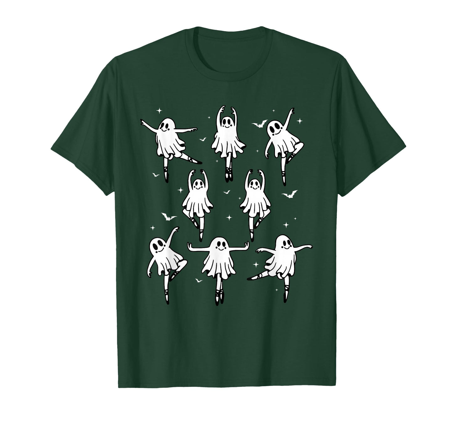 Coquette Ghost Ballet Dancer Halloween Spooky Dance Teacher T-Shirt