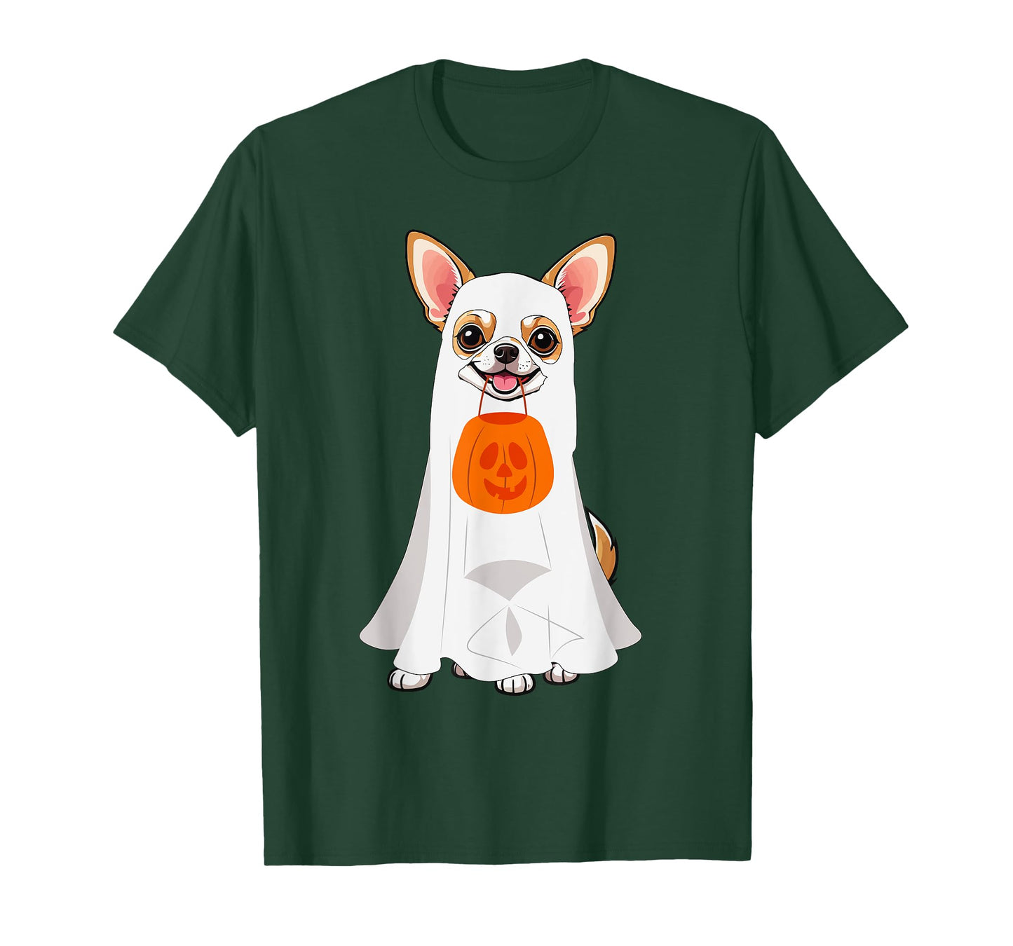 Chihuahua Ghost Pumpkin Halloween Fall Dog Lover Women Men T-Shirt