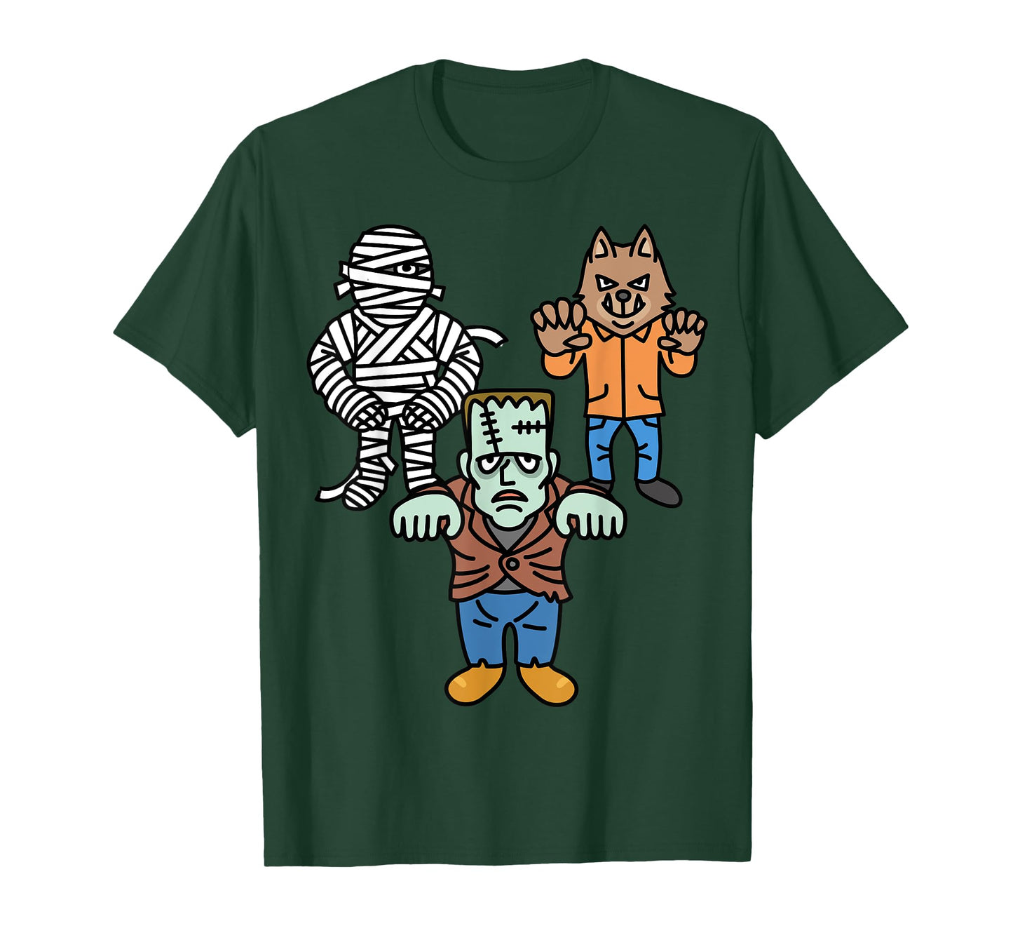Mens Horror Movie Monster Mummy Vintage Halloween Frankenstein T-Shirt