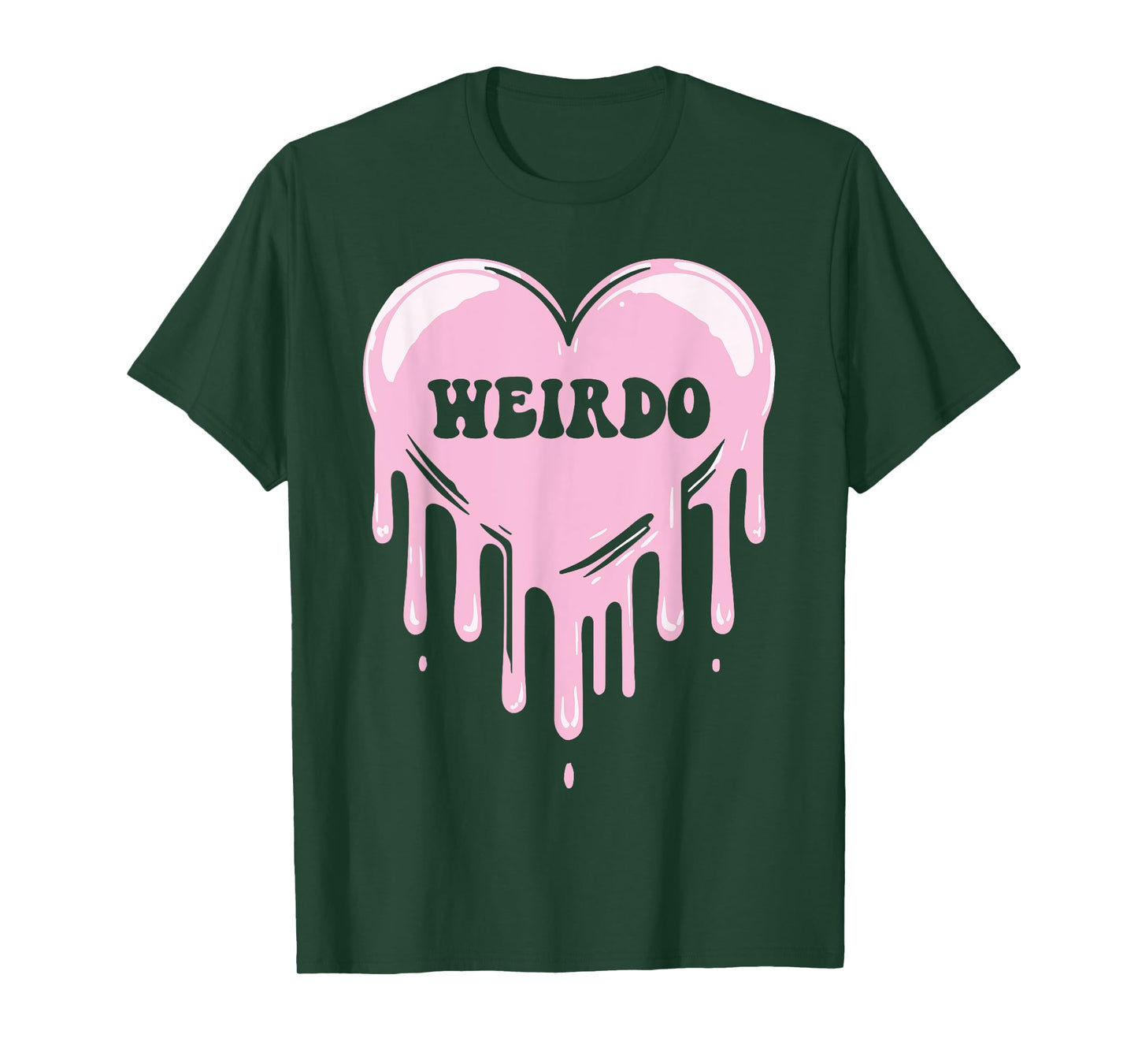 Weirdo Dripping Heart Pastel Goth Emo Punk Aesthetic T-Shirt