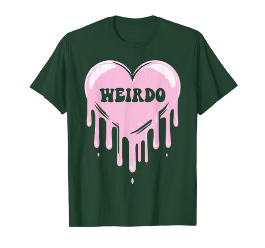 Weirdo Dripping Heart Pastel Goth Emo Punk Aesthetic T-Shirt