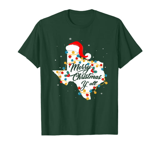 Merry Christmas Y'All Texas State Texan Holiday Men Women T-Shirt