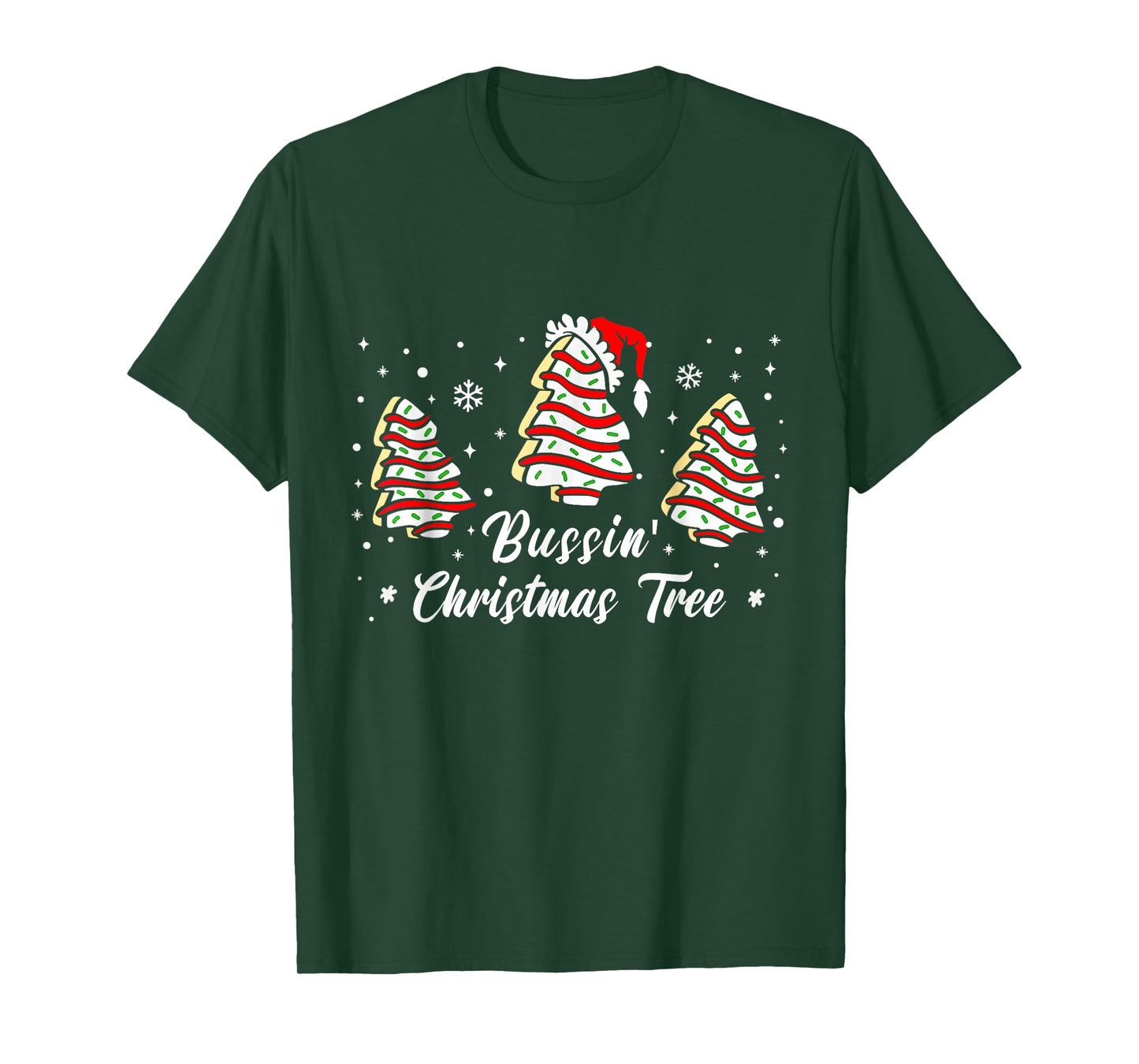 Bussin’ Christmas Tree Cakes Debbie Becky Jen Cake Lovers T-Shirt