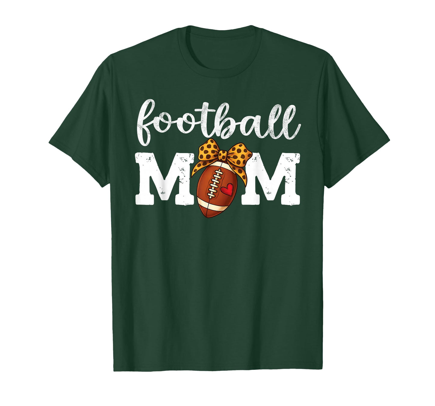 Louder & Prouder Vintage Proud Game Mama of Football Mom Bow T-Shirt