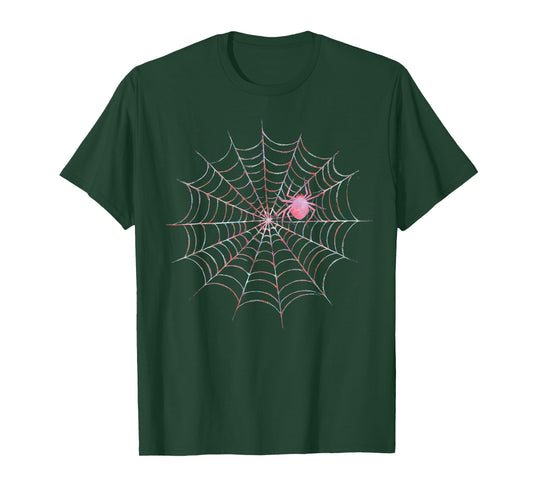 Halloween Tshirt Girl Spider Spooky Horror Party Costume T-Shirt