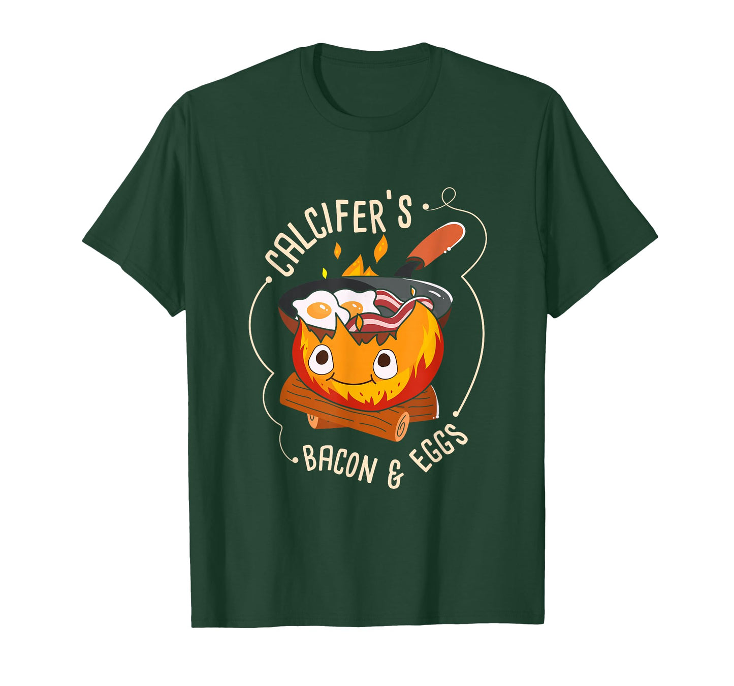 Calcifers Bacon and Egg I Camping Cooking I Bacon T-Shirt