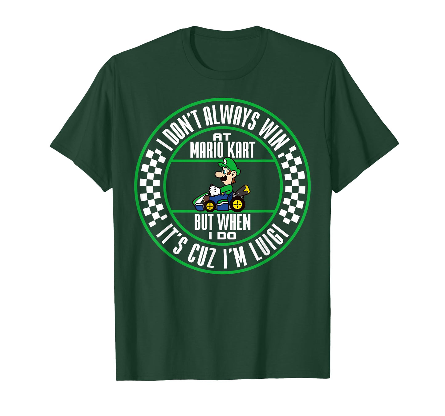 Nintendo Mario Kart Winning As Luigi Graphic T-Shirt T-Shirt