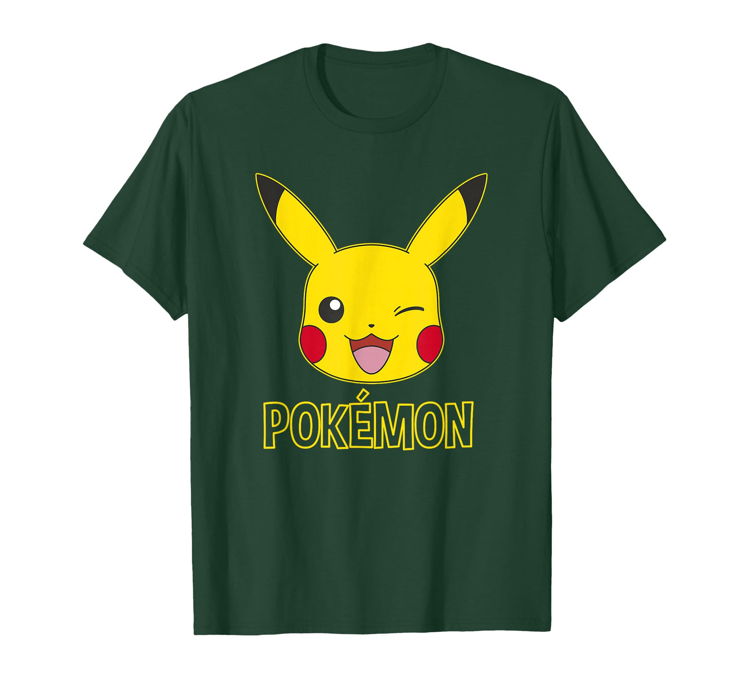 Pokémon Pikachu Cute Wink Classic Logo T-Shirt