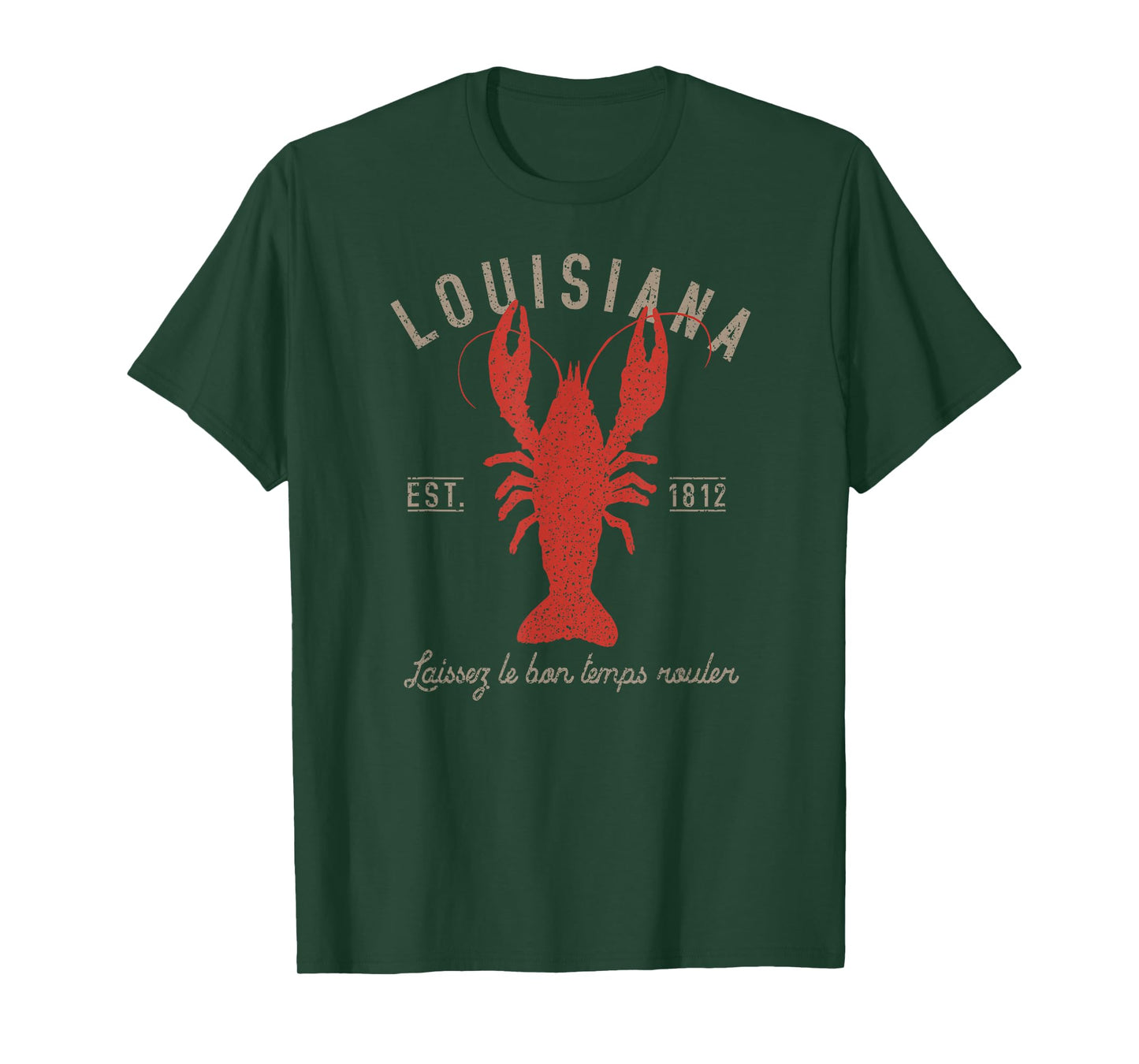 Louisiana Crawfish T Shirt Laissez le Bon Temps Rouler T-Shirt