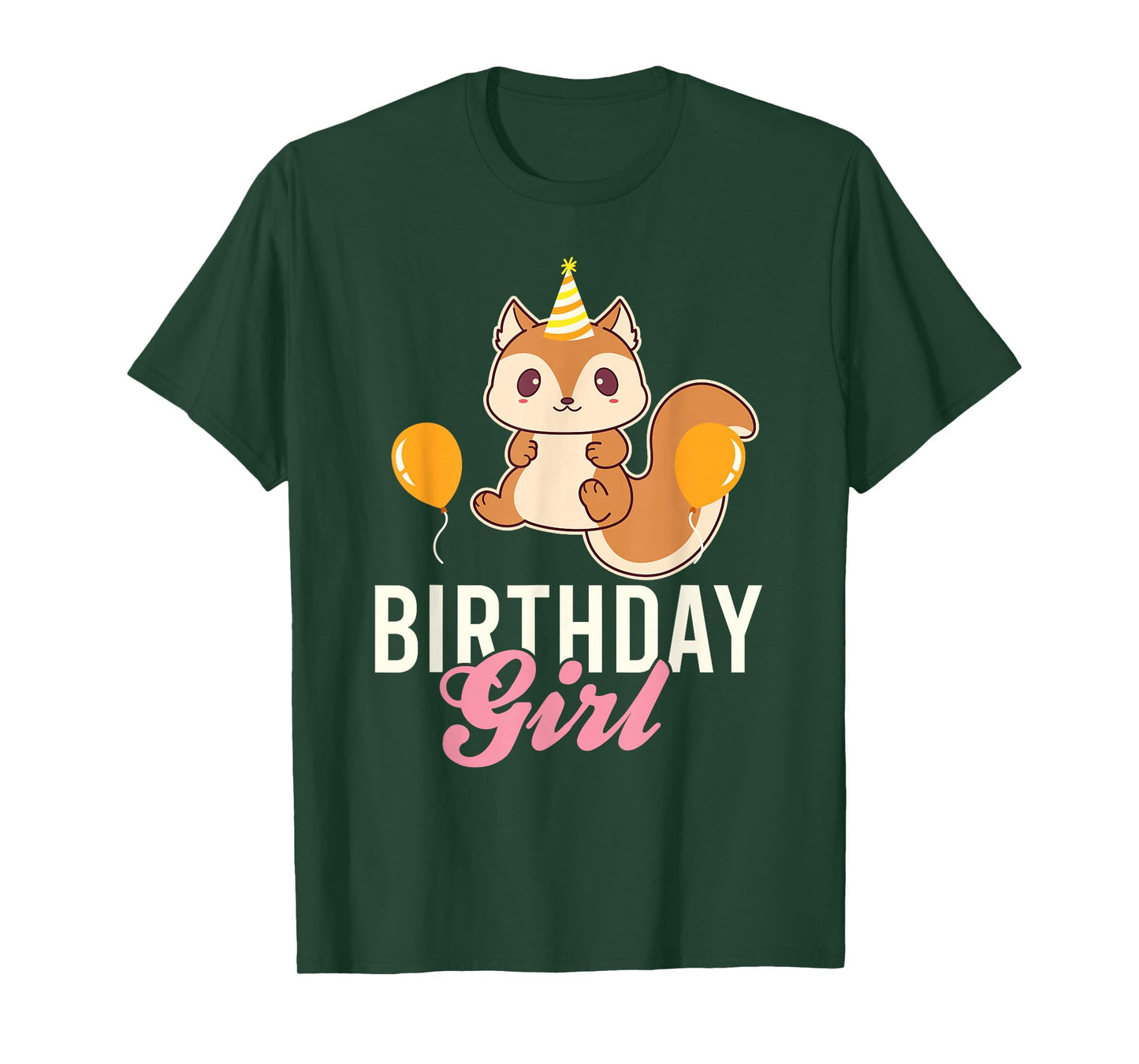 Cute Squirrel Birthday Girl T-Shirt