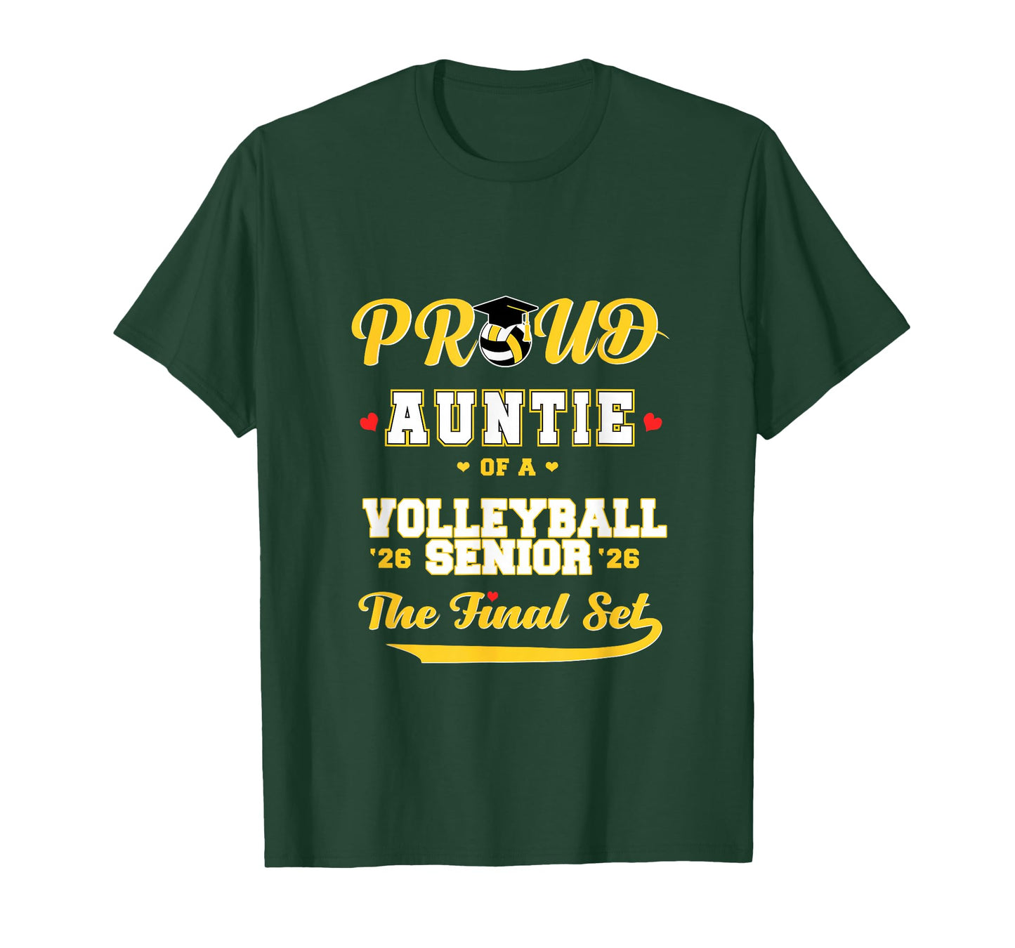 Cool Family '26 Graduation Volleyball Player Auntie T-Shirt