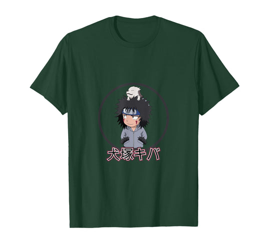 Naruto Classic Kiba Character with Kanji T-Shirt