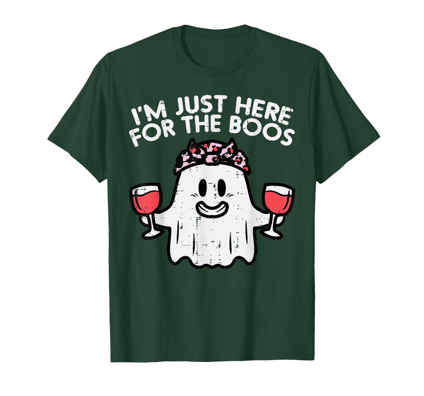 I'm Just Here For The Boos Funny Halloween Costume For Women T-Shirt