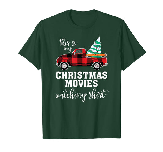 Christmas Movies Watching Shirt Women Boys Girls Xmas Movie T-Shirt