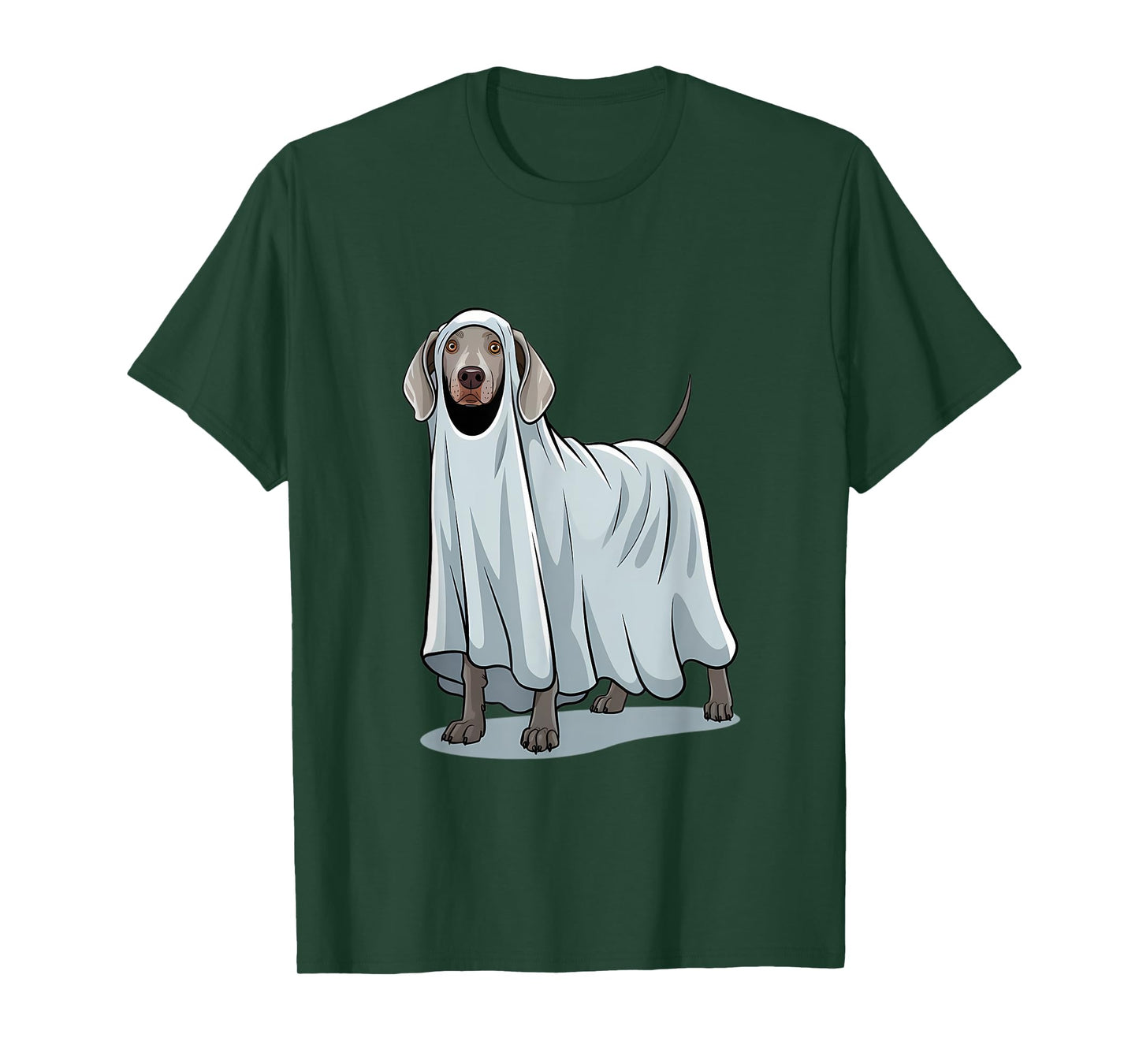 Weimaraner Dog Halloween Ghost Costume Design Men Women Kids T-Shirt