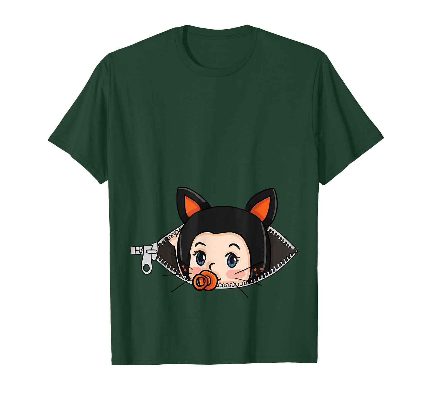 Halloween Pregnancy Shirt - Black Cat Ears Baby T shirt Men Women T-Shirt