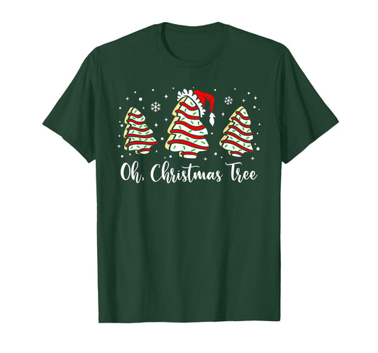 Groovy Oh Christmas Tree Cakes Debbie Becky Jen Cake Lovers T-Shirt