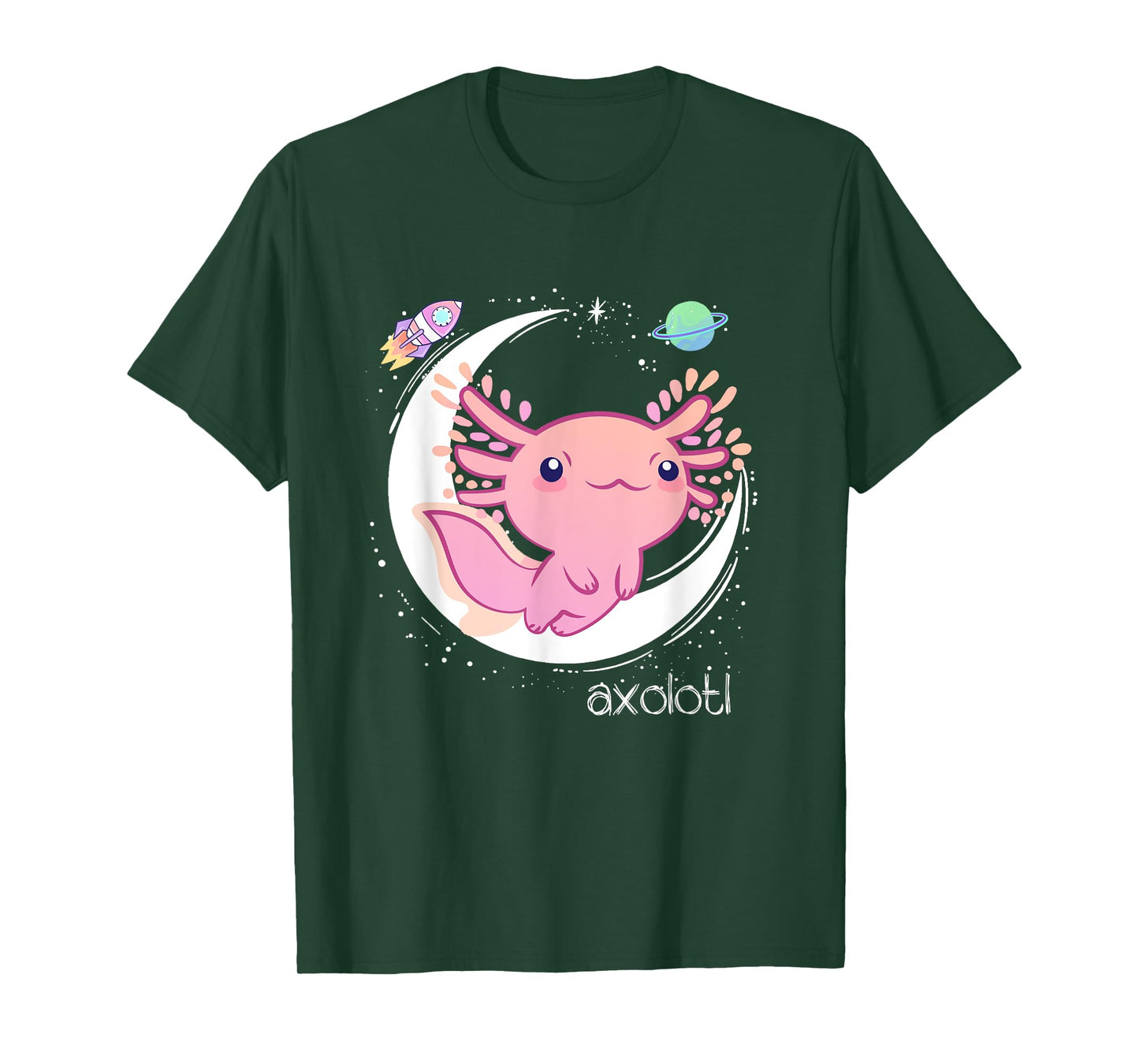 Space Axolotl Kawaii Shirt | Pastel Goth | Japan Anime Comic T-Shirt