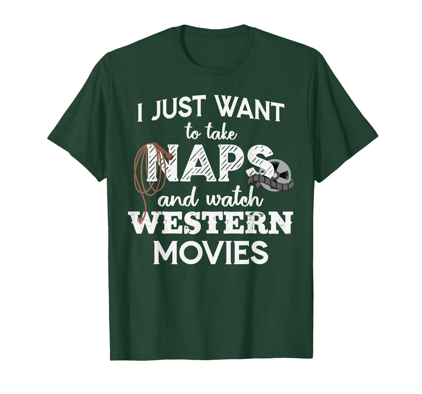 Funny Movie Lover Humor Take Naps And Watch Western Movies T-Shirt