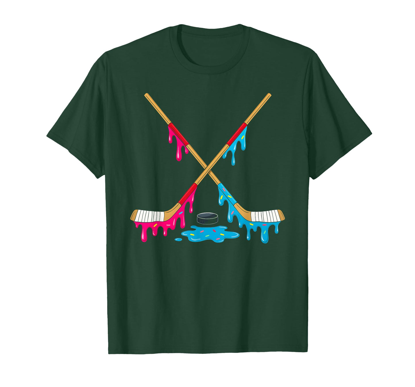 Hockey Ice Cream Drip Boys Ice Hockey Youth Players T-Shirt