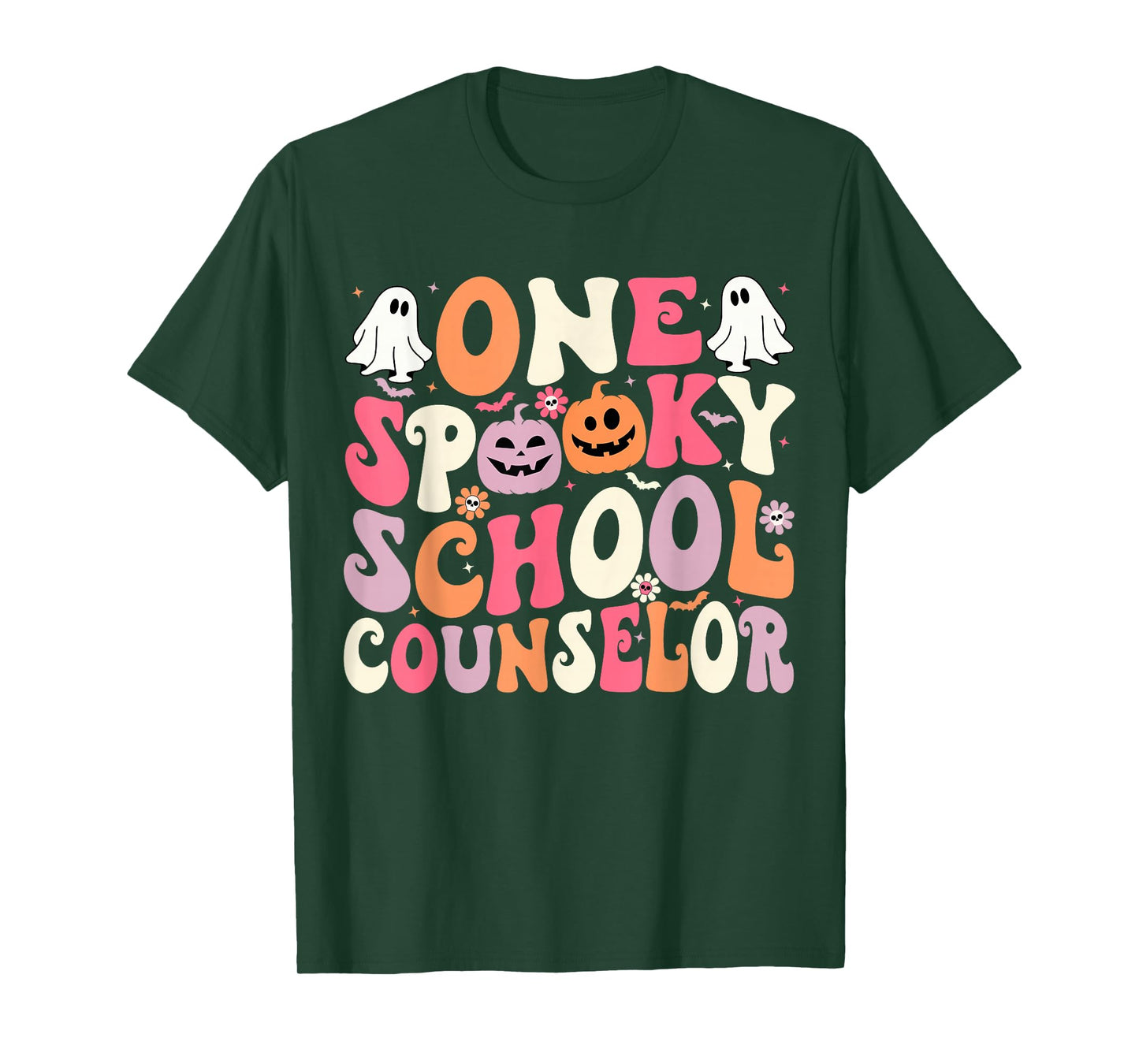 One Spooky School Counselor Halloween Teacher Counseling T-Shirt