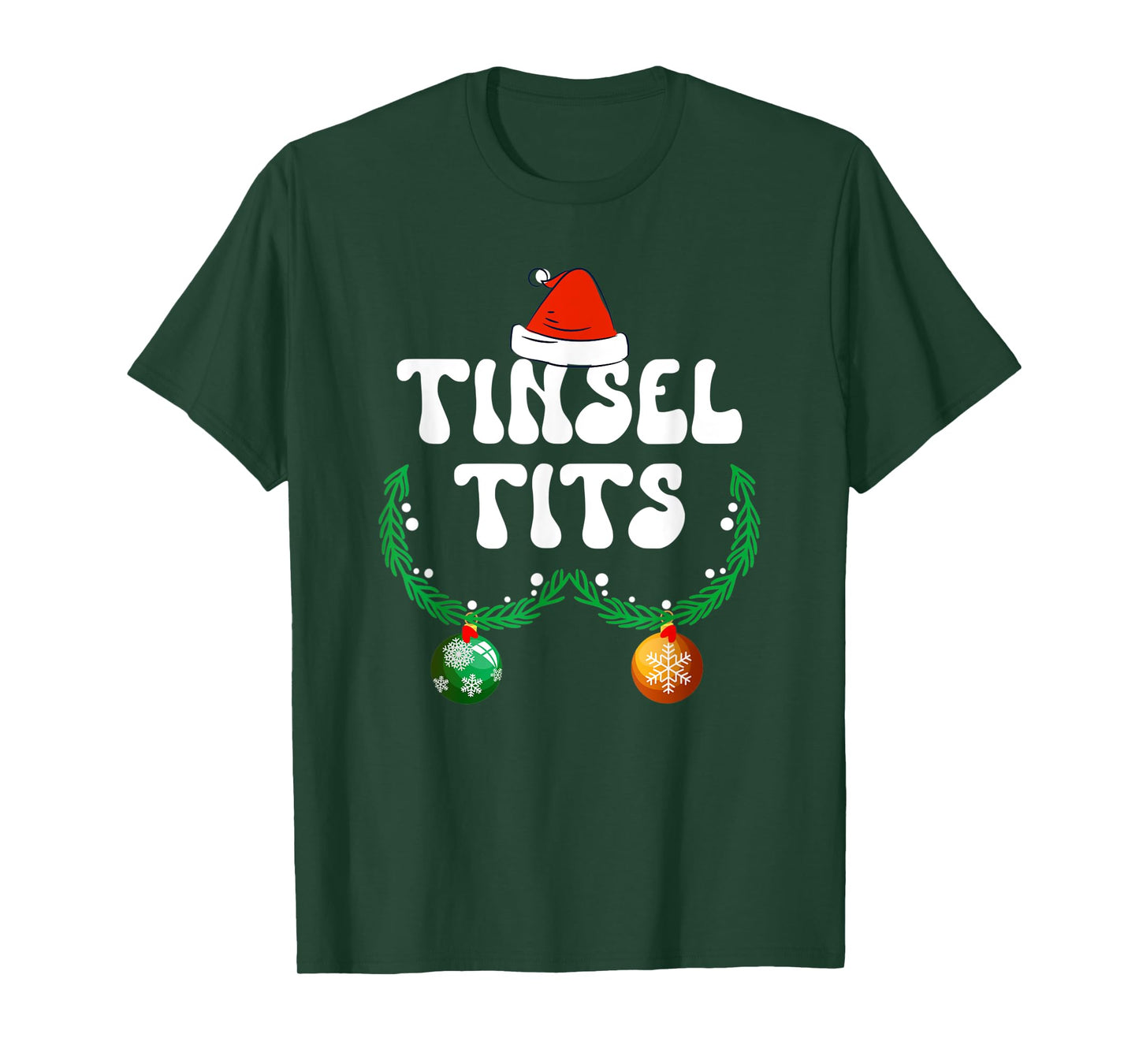 Jingle Balls Tinsel Tits Couple Chestnuts Christmas Pajamas T-Shirt