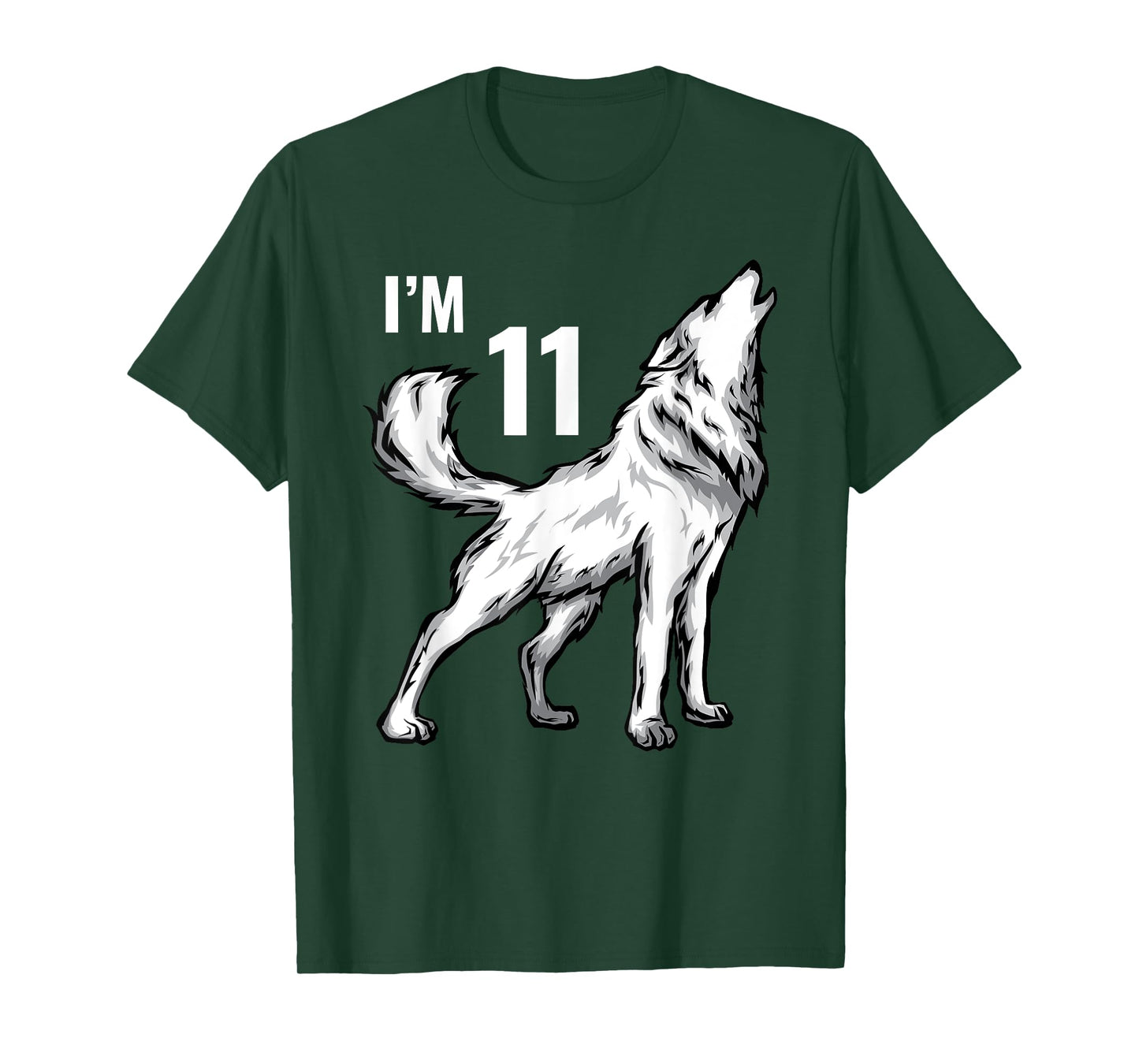 11th Birthday 11 Years Wolf Cub Howling Wolf Pack Wildlife T-Shirt