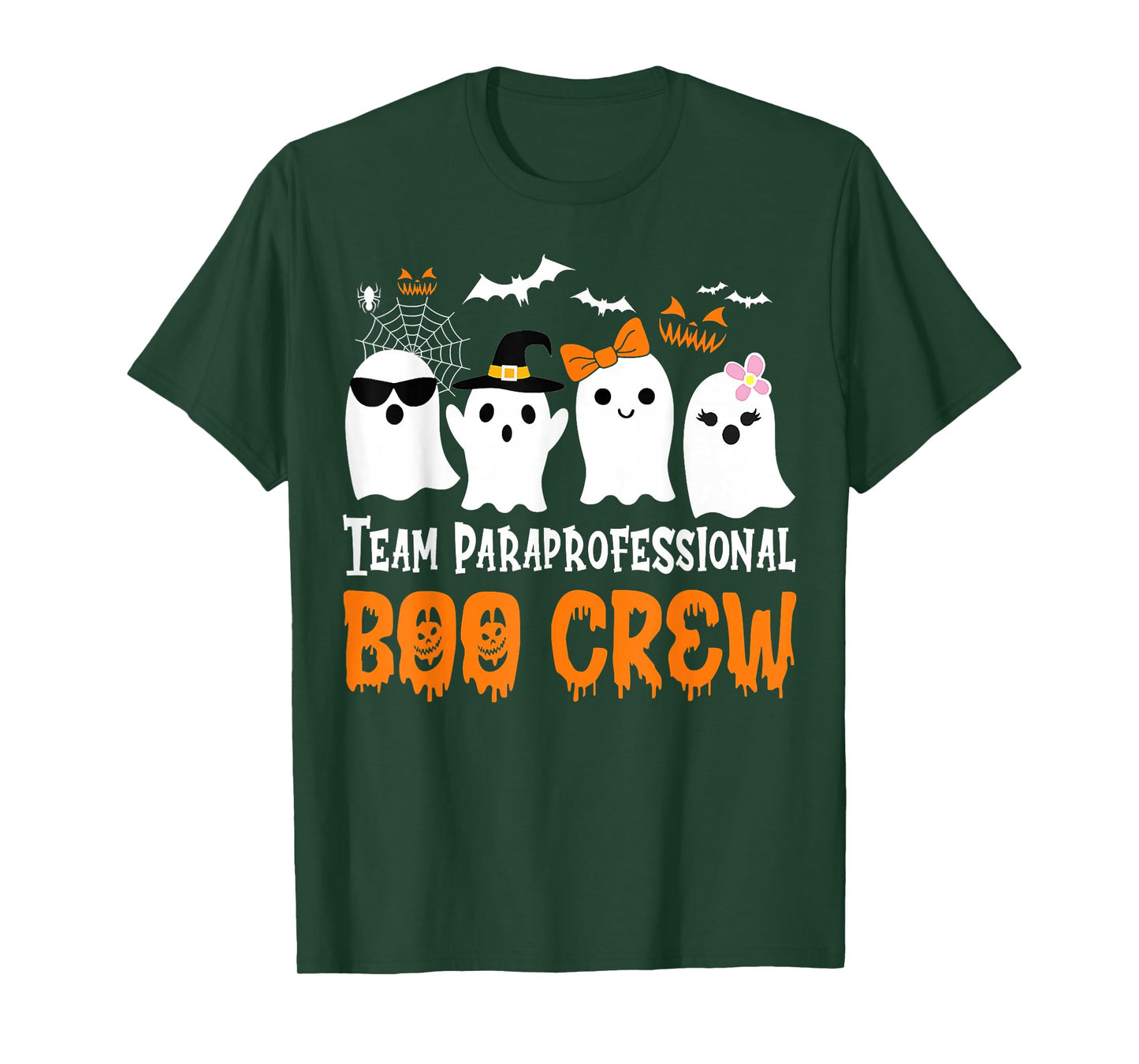 Team Paraprofessional Boo Crew Pumpkin Scary Halloween T-Shirt
